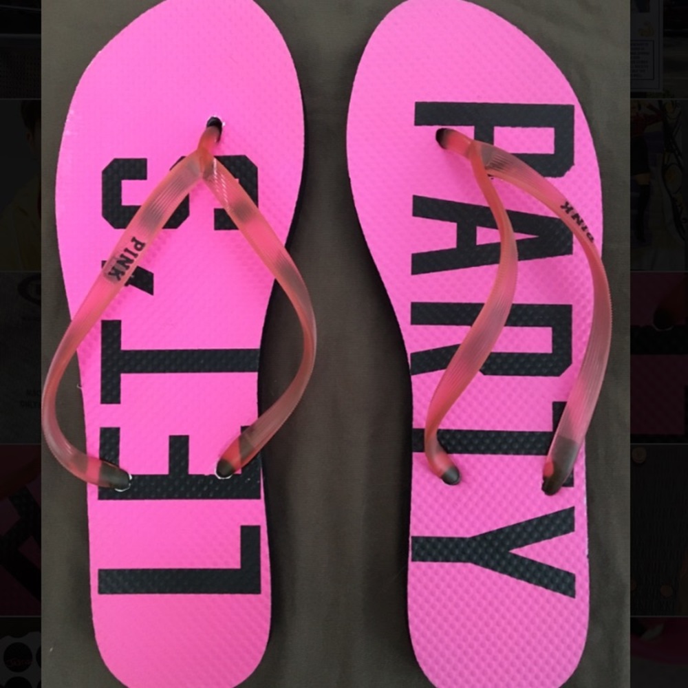 Love Pink Flip Flops